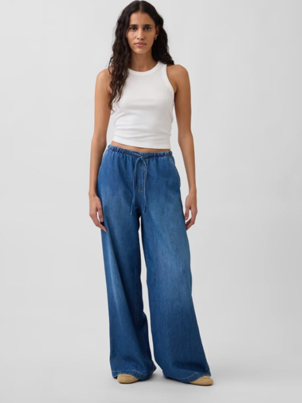 Mid Rise UltraSoft Easy Baggy Jeans Size Regular M